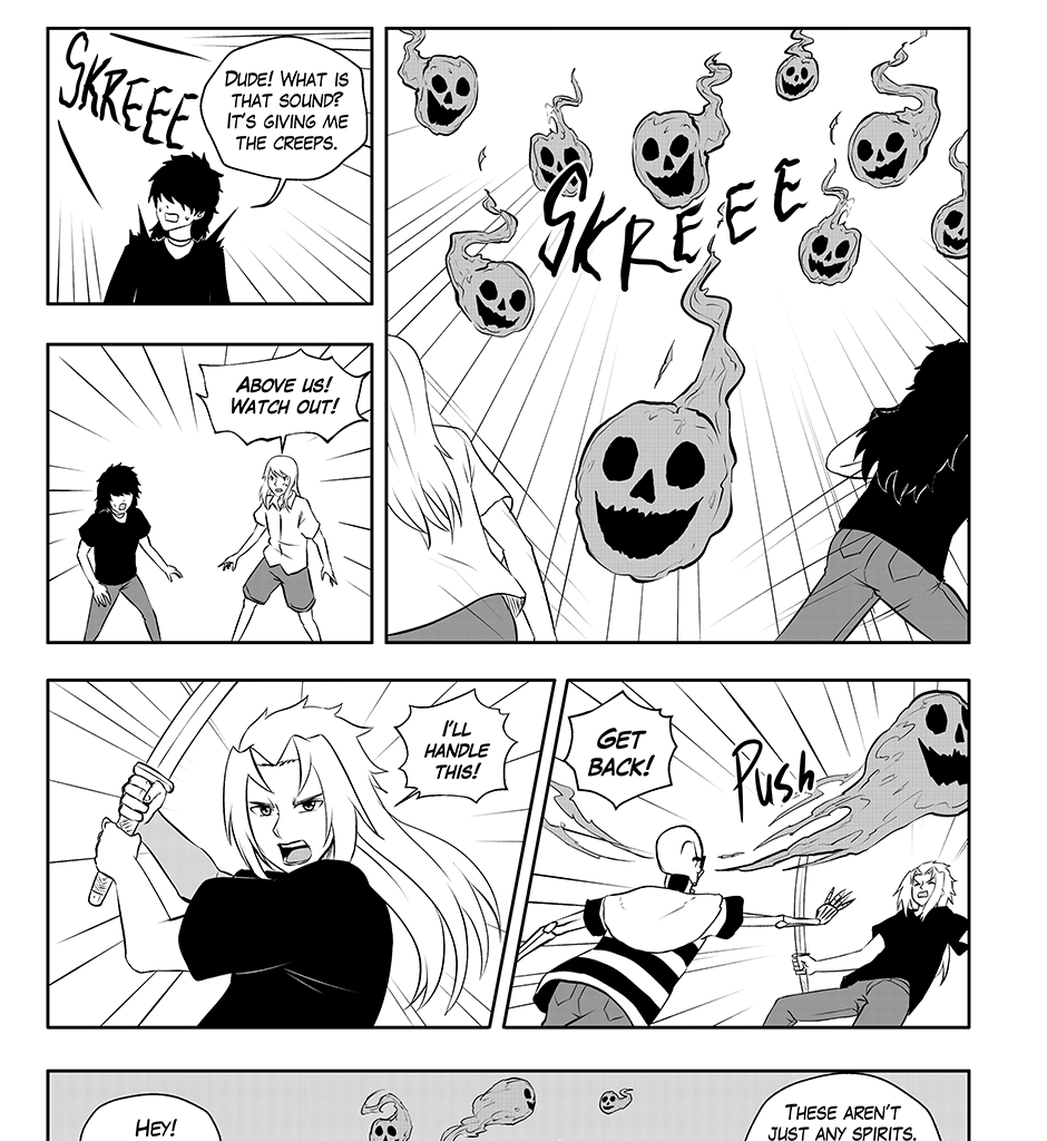 Moontachi Gaiden - Episode 69, Page 4: Ch-18: Mines and Mimes: The Shrine Mirror Prophecy - Shores of Change (Part 3)