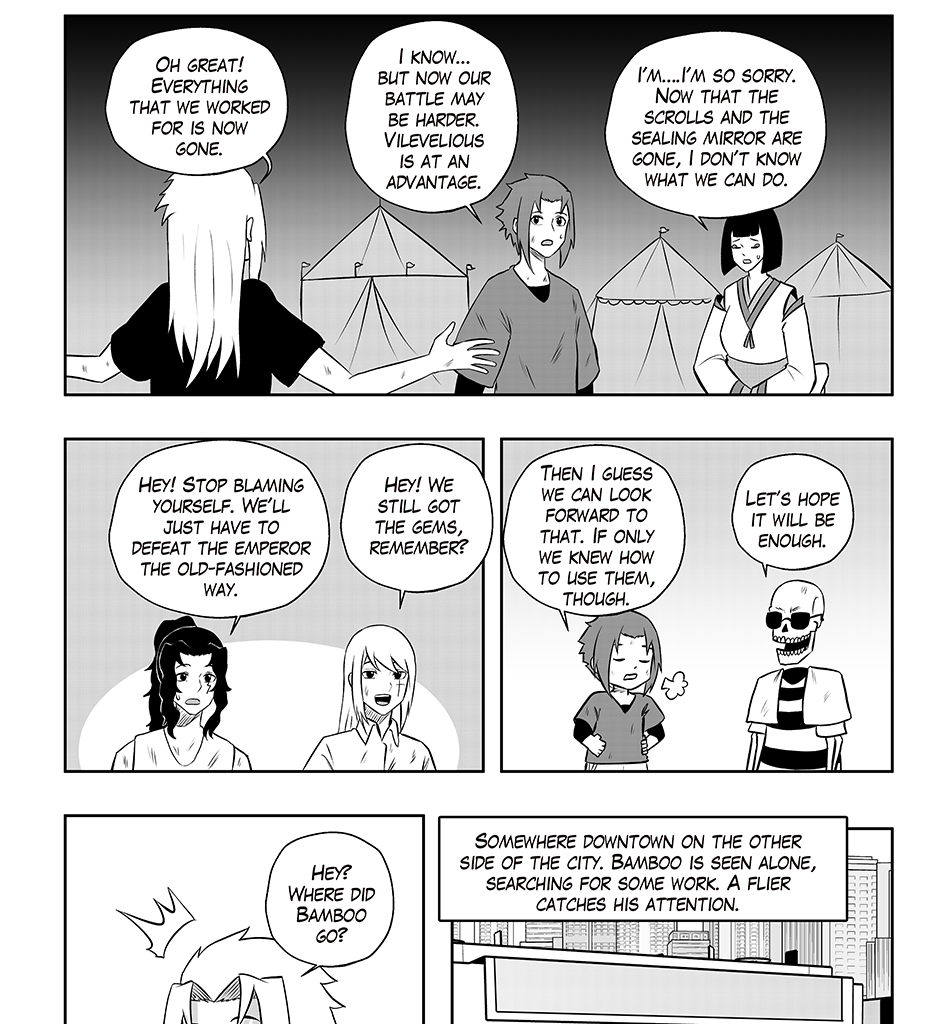 Moontachi Gaiden - Episode 70, Page 3: Ch-18: Mines and Mimes: The Shrine Mirror Prophecy - Shores of Change (Part 4)