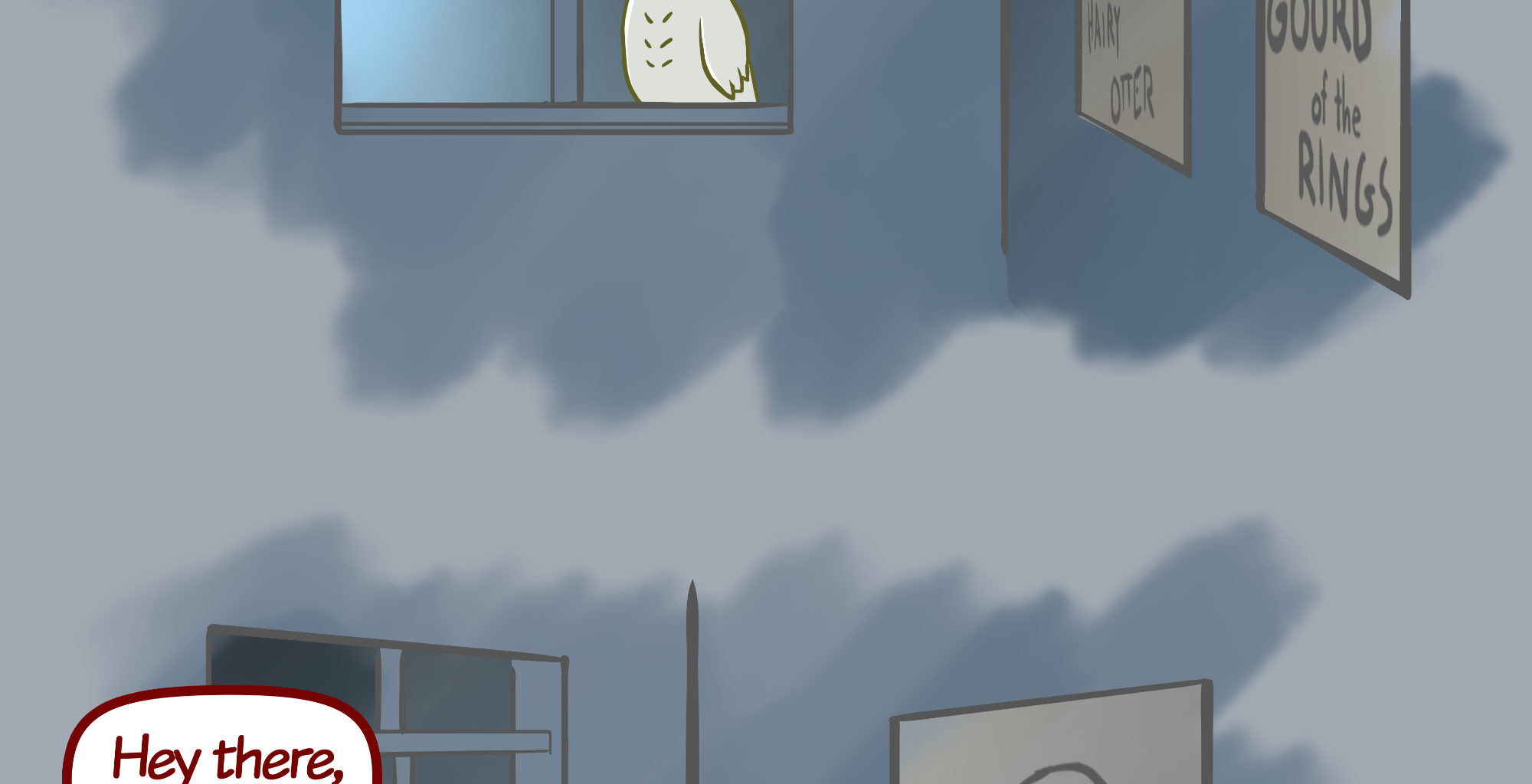 Rainy Days - Episode 26, Page 1: StormyDay #5 - "Hoot goes there