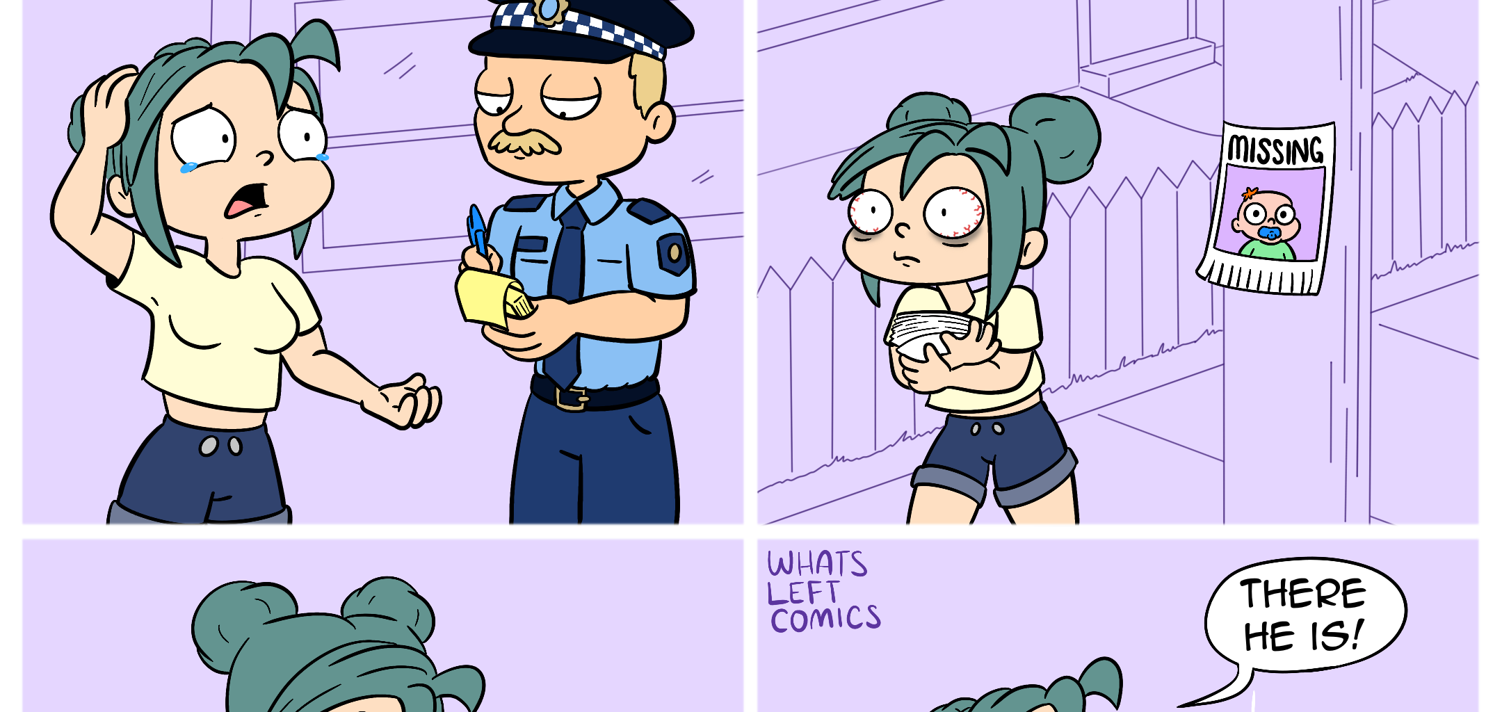 Whats Left Comics - Episode 5, Page 1: Where’s the baby?