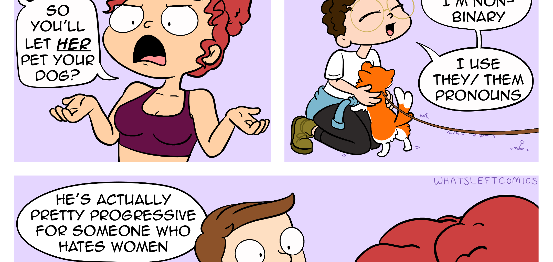 Whats Left Comics - Episode 9, Page 3: Can I pet your dog?