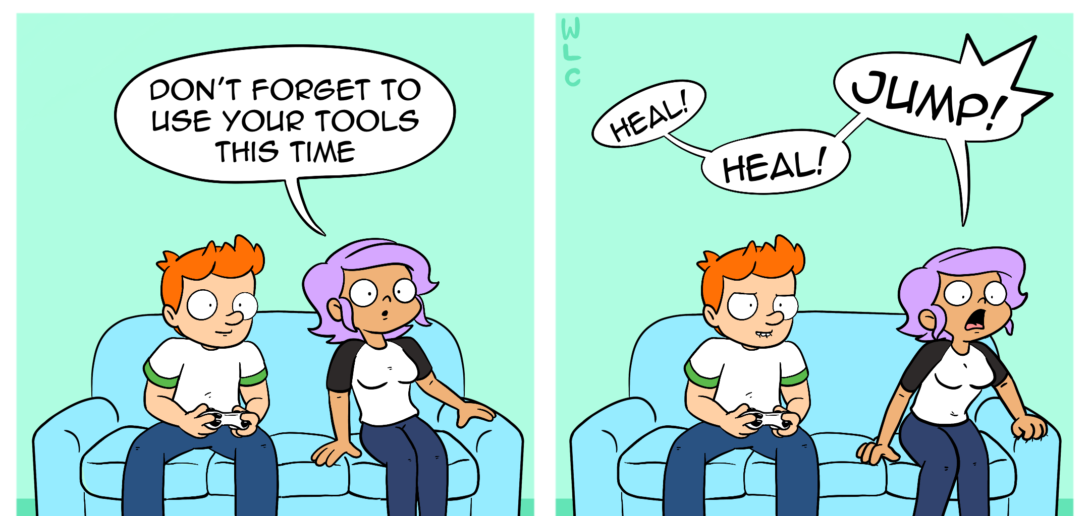 Whats Left Comics - Episode 17, Page 1: Backseat gamer