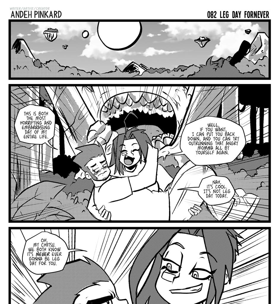 Shonen Punx! - Episode 82, Page 1: 082 Leg Day Fornever