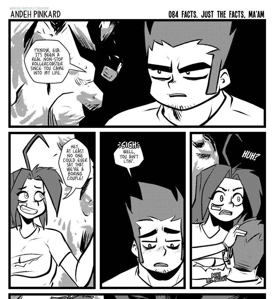 Shonen Punx! - Episode 84, Page 1: 084 Facts. Just The Facts, Ma'am