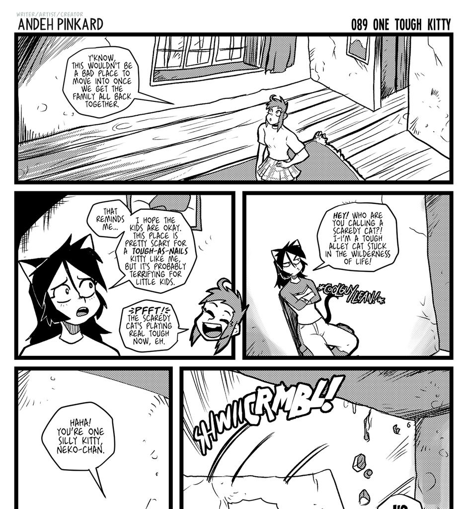 Shonen Punx! - Episode 89, Page 1: 089 One Tough Kitty