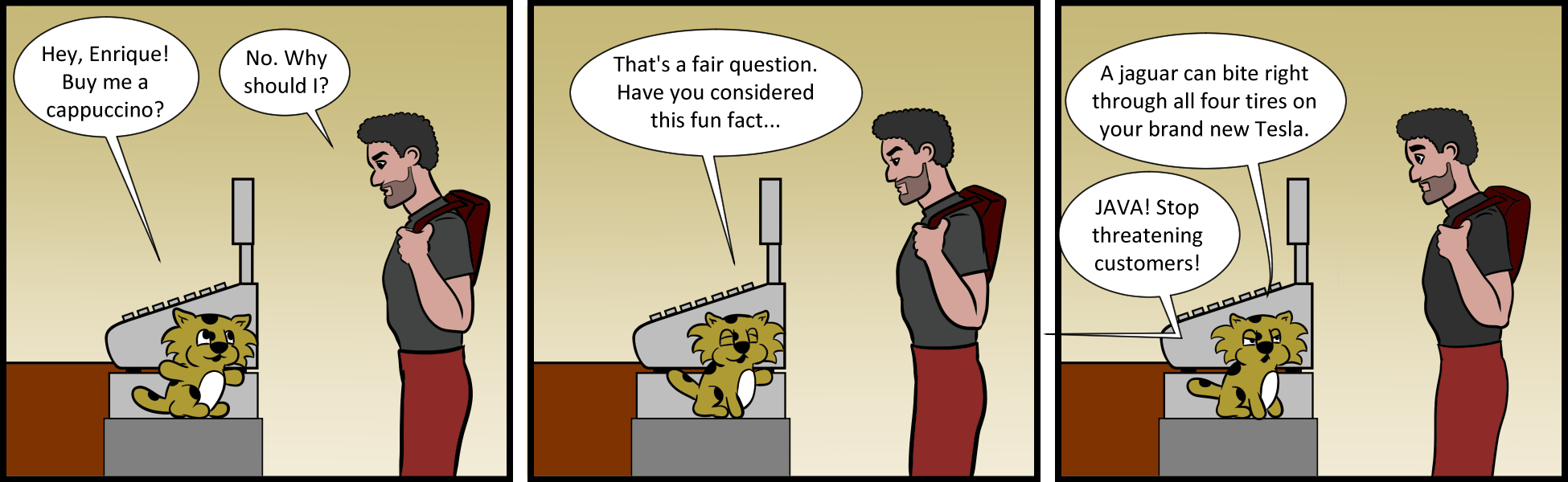 Java Jaguar - Episode 122, Page 1: Java 122