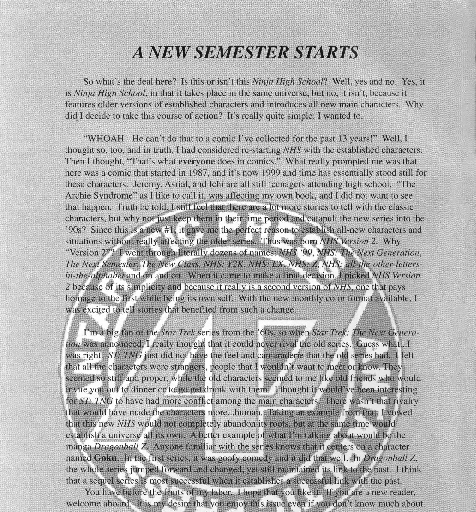 Ninja High School - Episode 1, Page 2: Ninja High School v2 #1