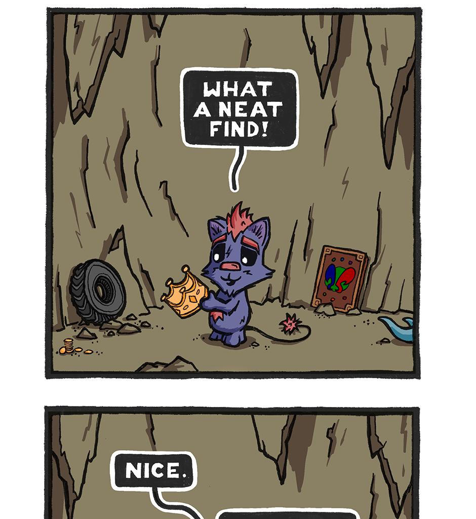 Kitty & Alien - Episode 3, Page 1: Cave Treasure