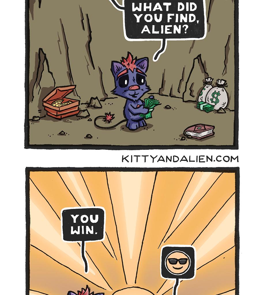 Kitty & Alien - Episode 3, Page 1: Cave Treasure