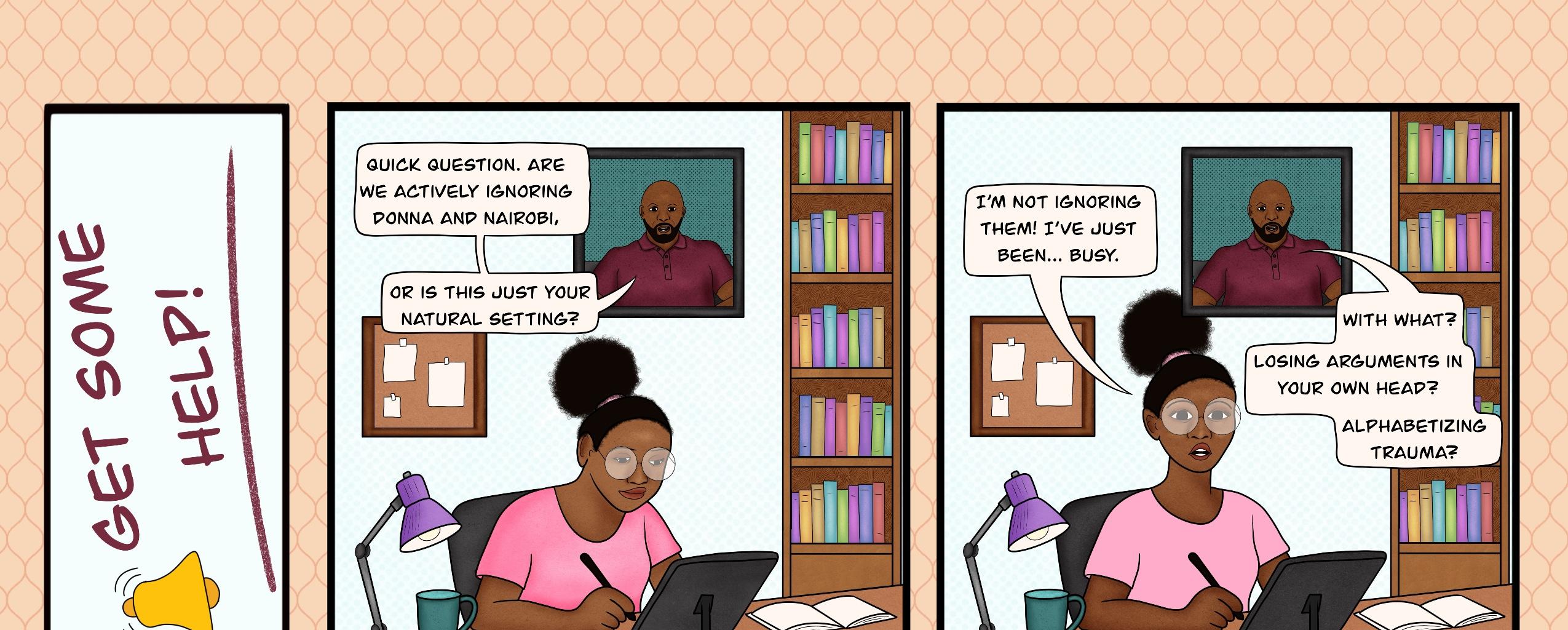 Get Some Help - Episode 8, Page 1: Group Chat Concerns