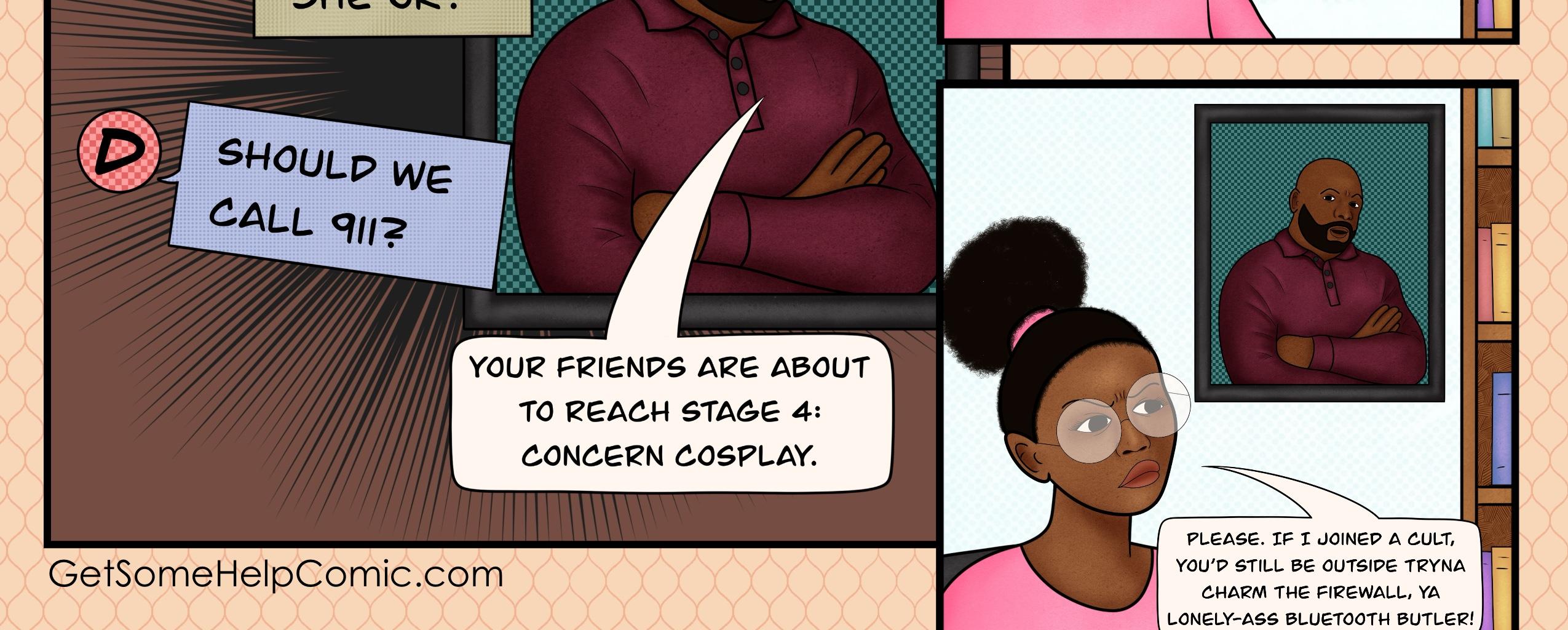 Get Some Help - Episode 8, Page 1: Group Chat Concerns