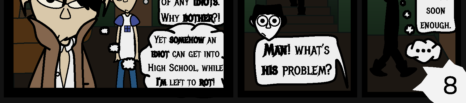 Donnie The Fighting Psychopath - Episode 1, Page 8: Crumble Beginnings