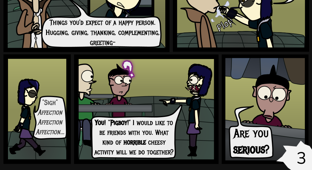 Donnie The Fighting Psychopath - Episode 2, Page 3: Affection Objection