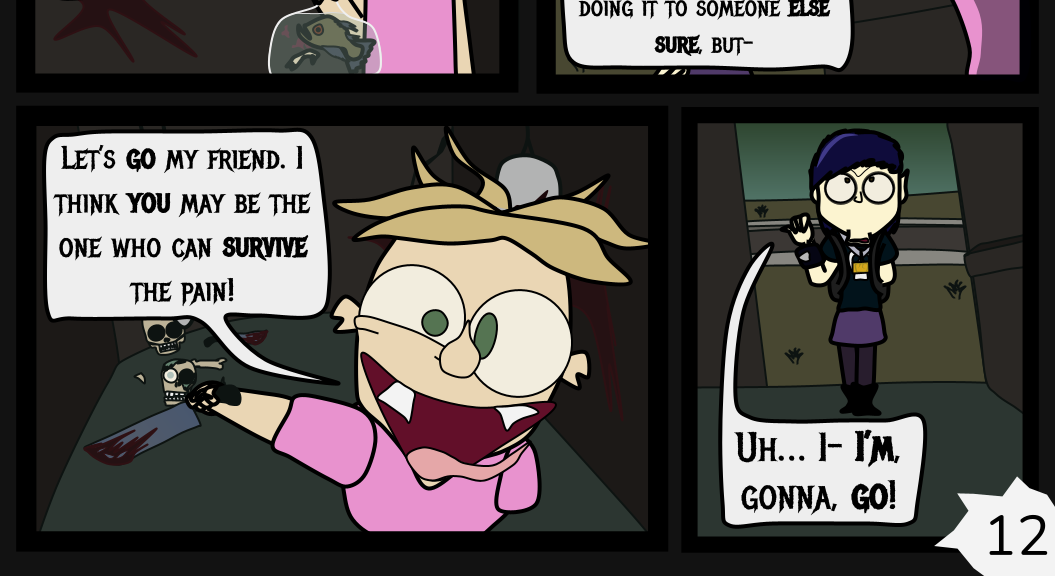 Donnie The Fighting Psychopath - Episode 2, Page 12: Affection Objection