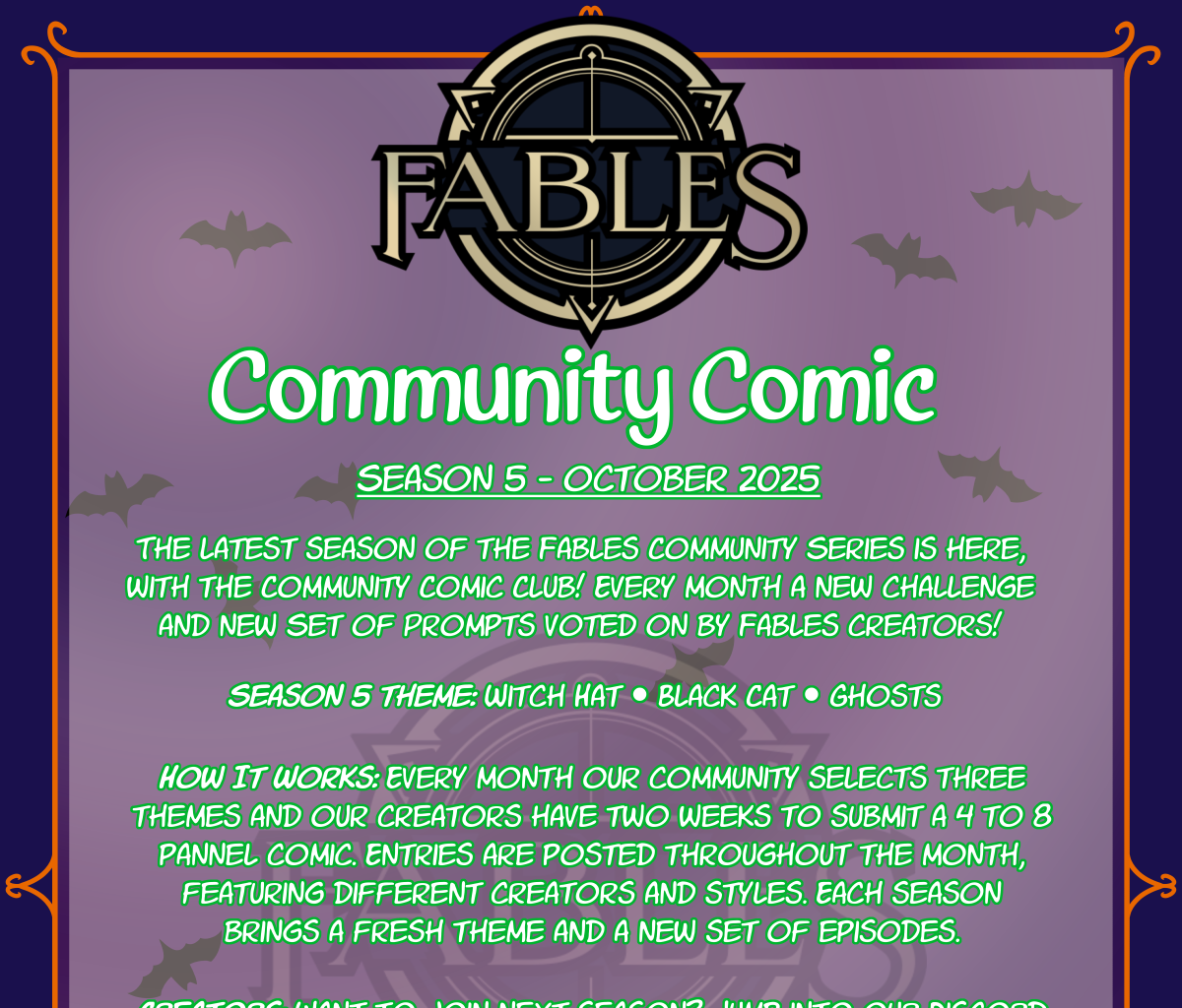 Fables Community Comic Club - Episode 10, Page 1: S5 - Schedule
