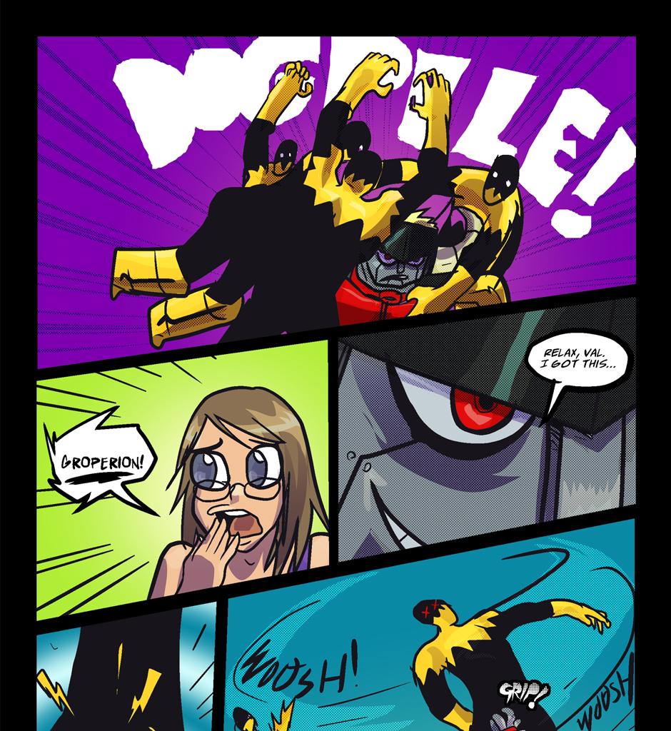 Groperion - Episode 18, Page 1: 18 Dogpile!