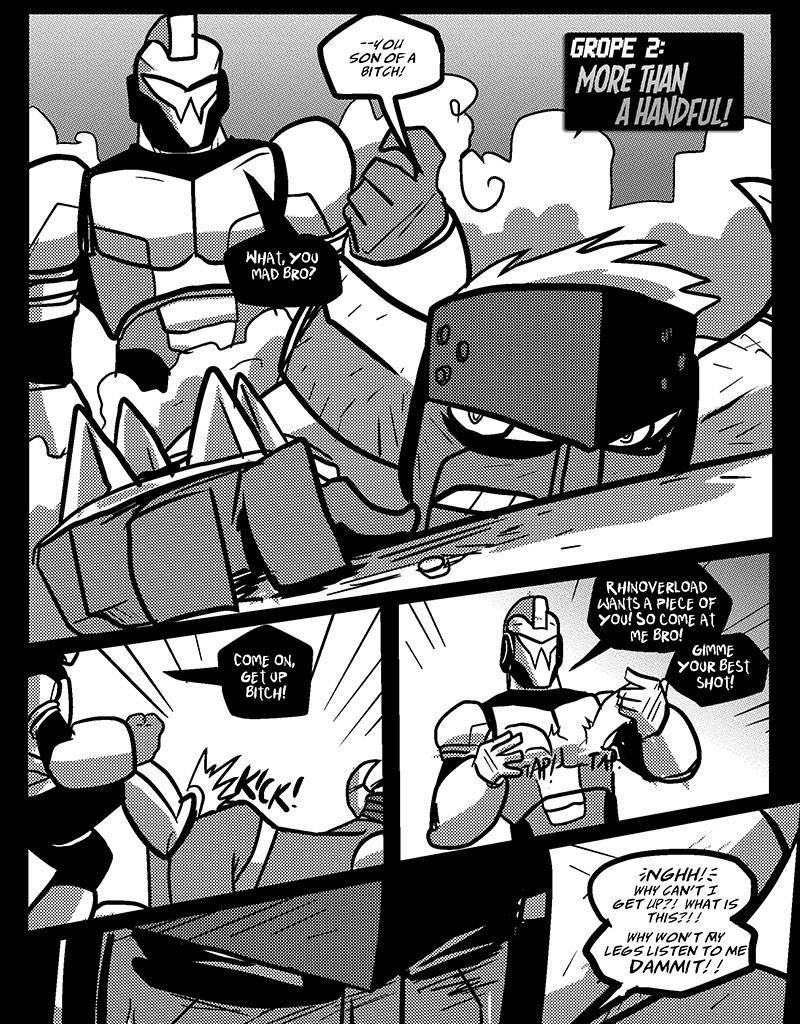 Groperion - Episode 24, Page 1: 24 Rhinoverload