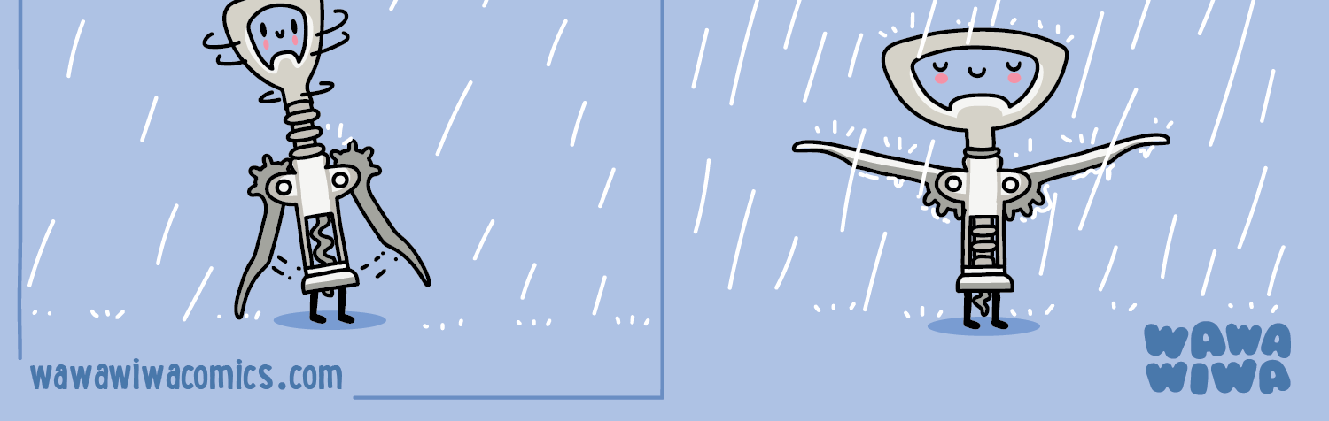 Wawawiwa Comics - Episode 42, Page 1: Happy rain