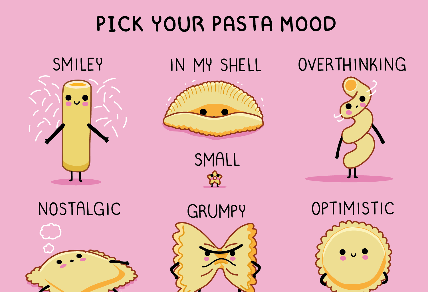 Wawawiwa Comics - Episode 48, Page 1: Pick your pasta mood