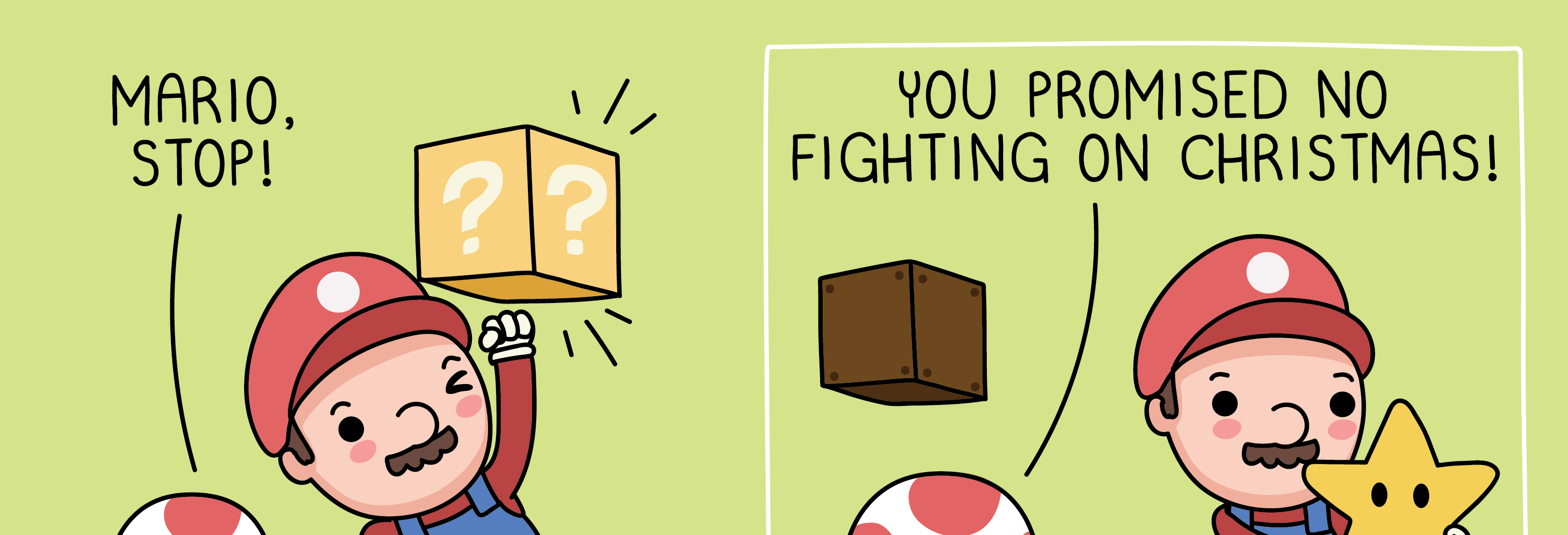 Wawawiwa Comics - Episode 163, Page 1: No fighting on Christmas