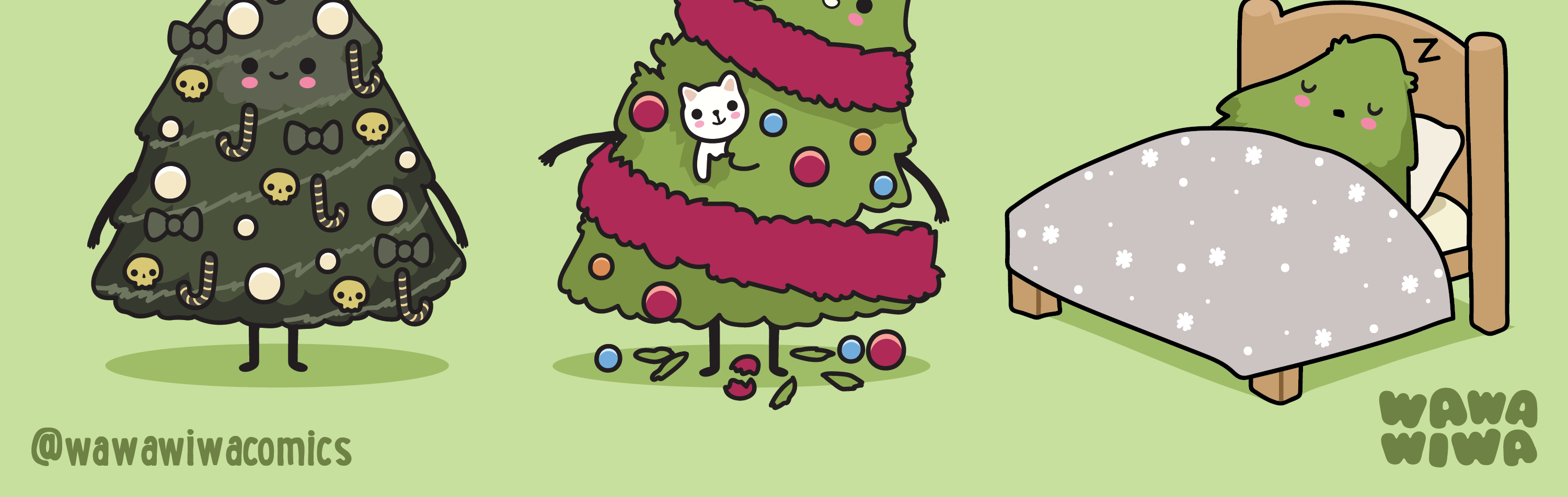 Wawawiwa Comics - Episode 173, Page 1: Which Christmas tree are you?
