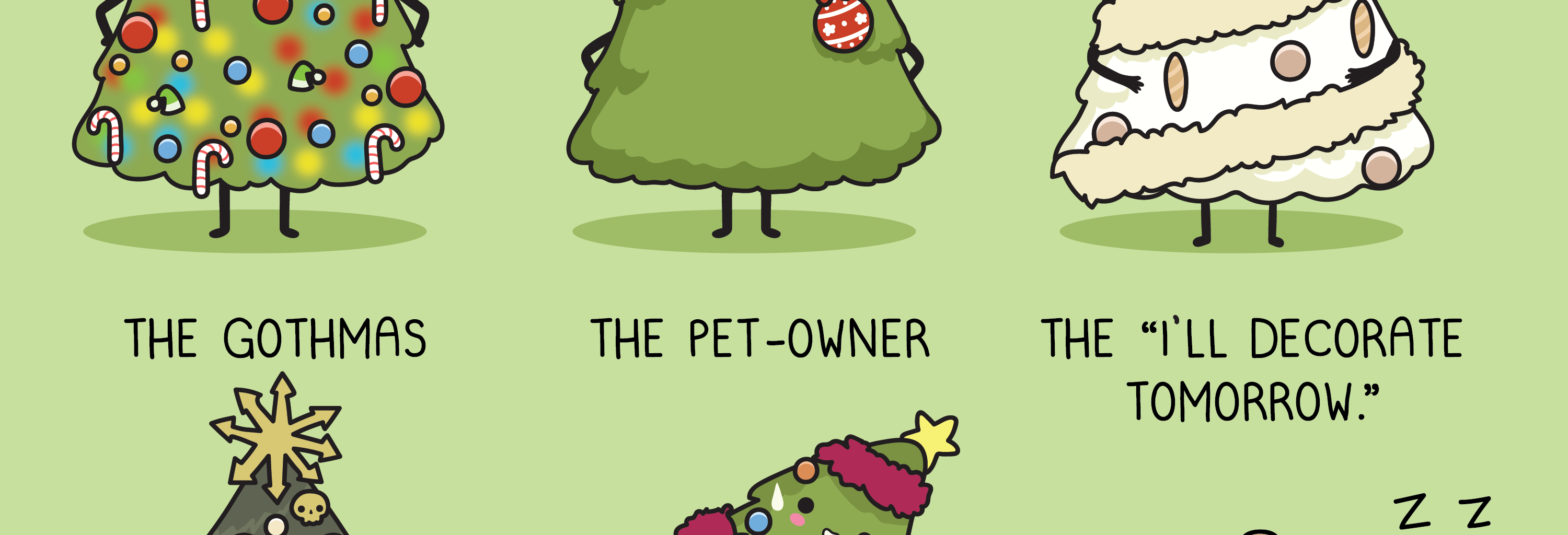 Wawawiwa Comics - Episode 173, Page 1: Which Christmas tree are you?