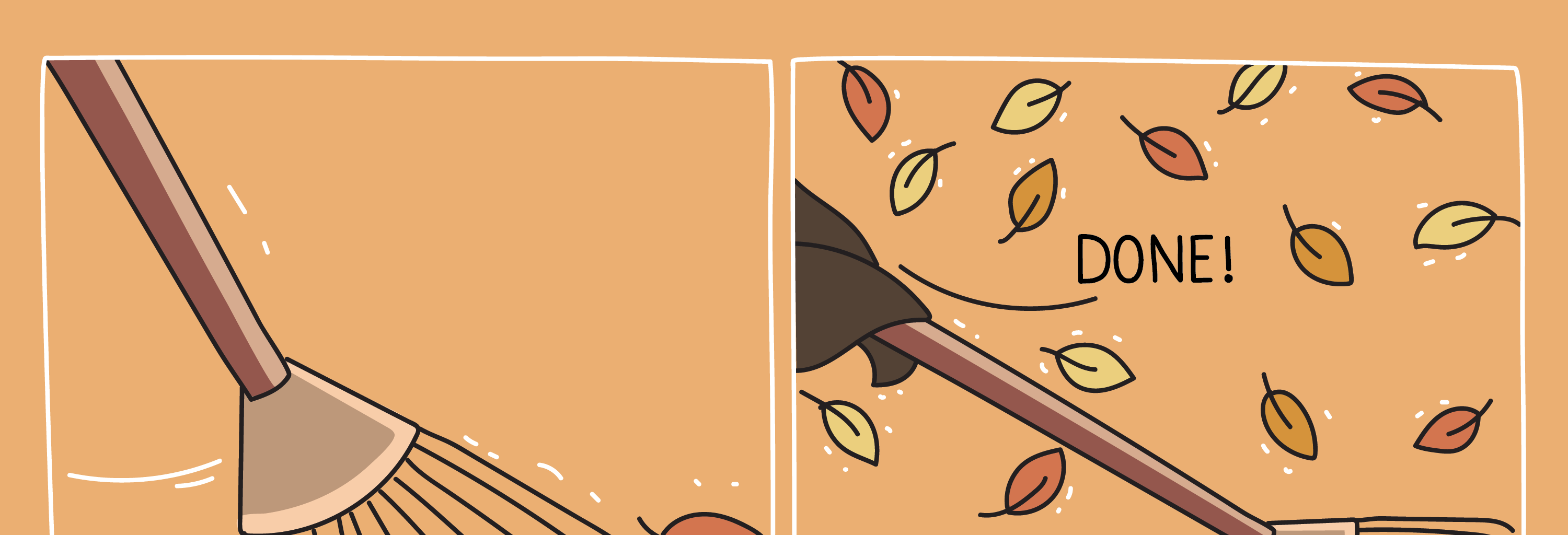 Wawawiwa Comics - Episode 178, Page 1: Raking leaves