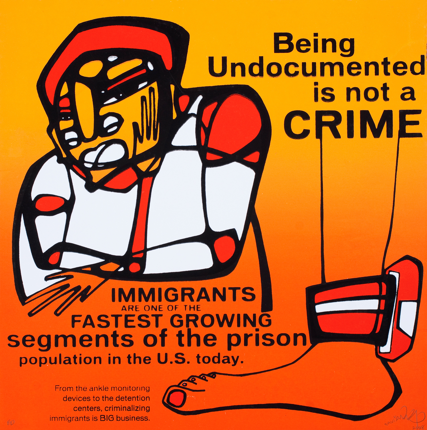 Being Undocumented is Not a Crime | work of art by Favianna Rodriguez