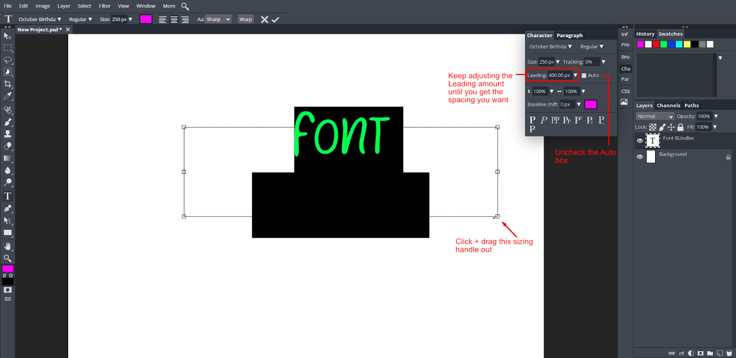 How to Change Leading in DesignScape 8