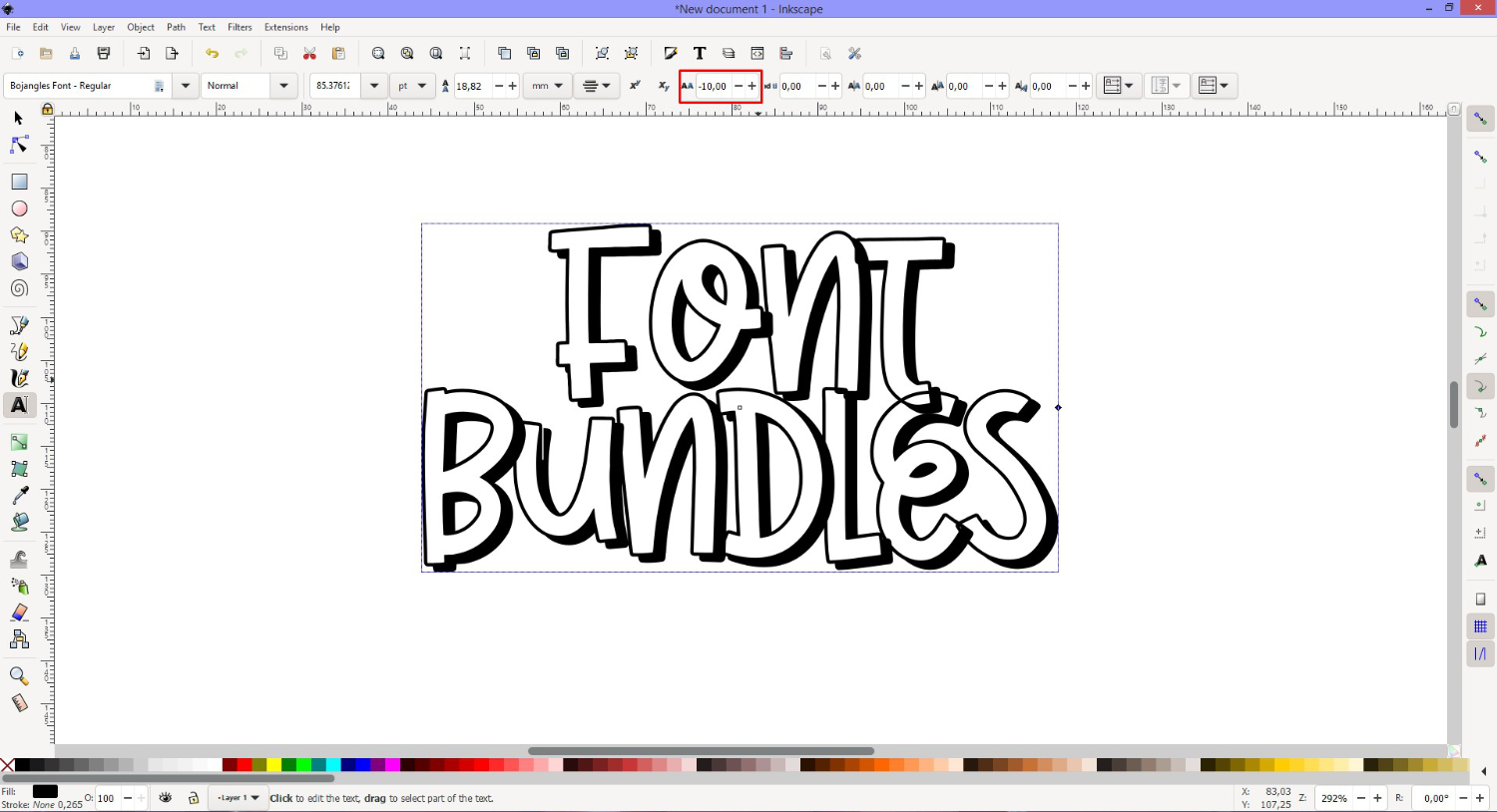 Kerning, Spacing and Changing Your Text in Inkscape 22