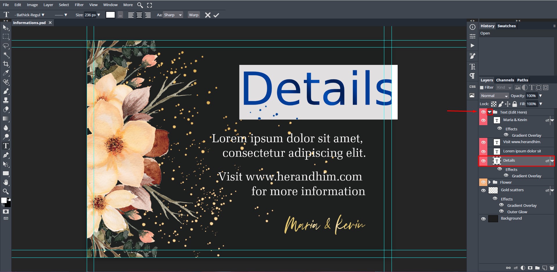 How to Edit a PSD Wedding Invite in DesignScape 9