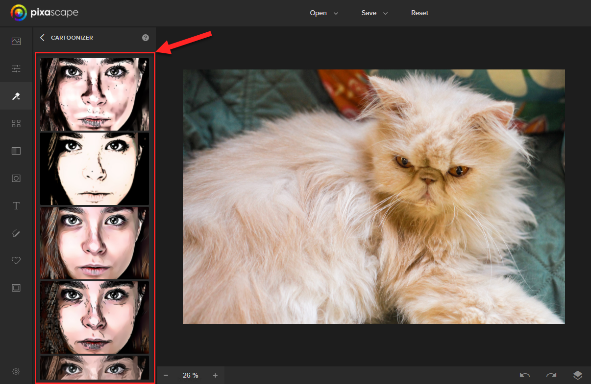 How to Add a Cartoon Effect to Photos in Pixascape 3