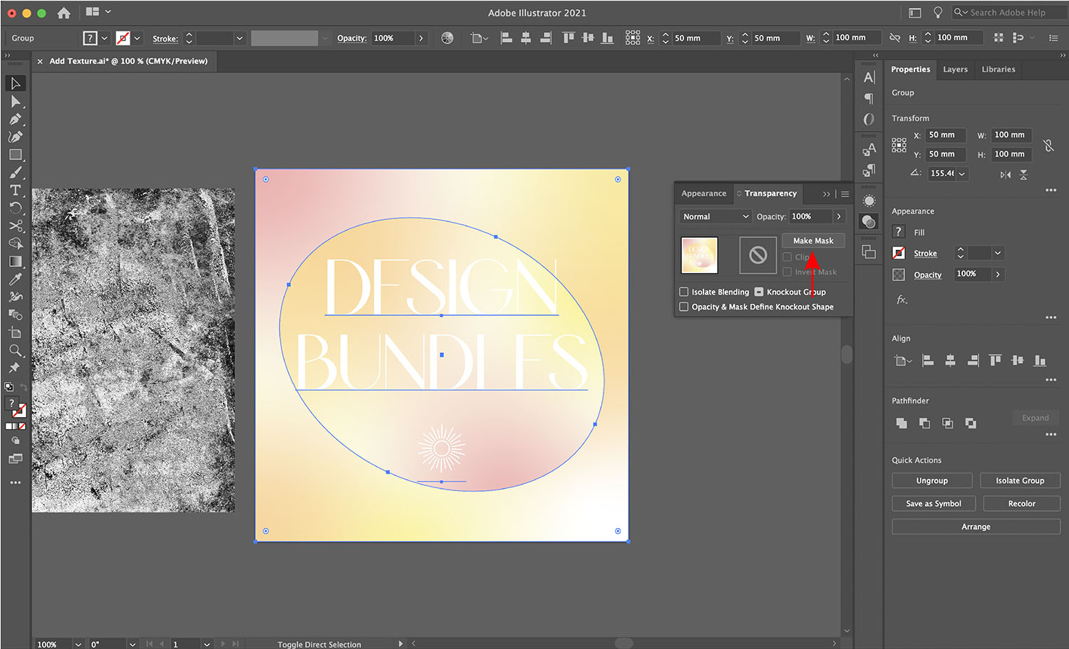 How to Add Texture in Illustrator 12