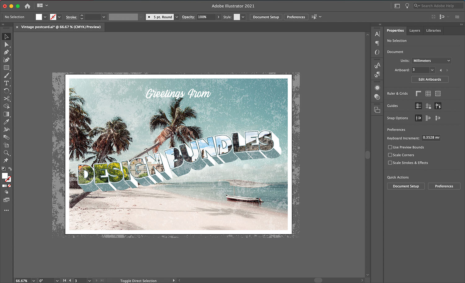 How to Create a Vintage Postcard in Illustrator 43