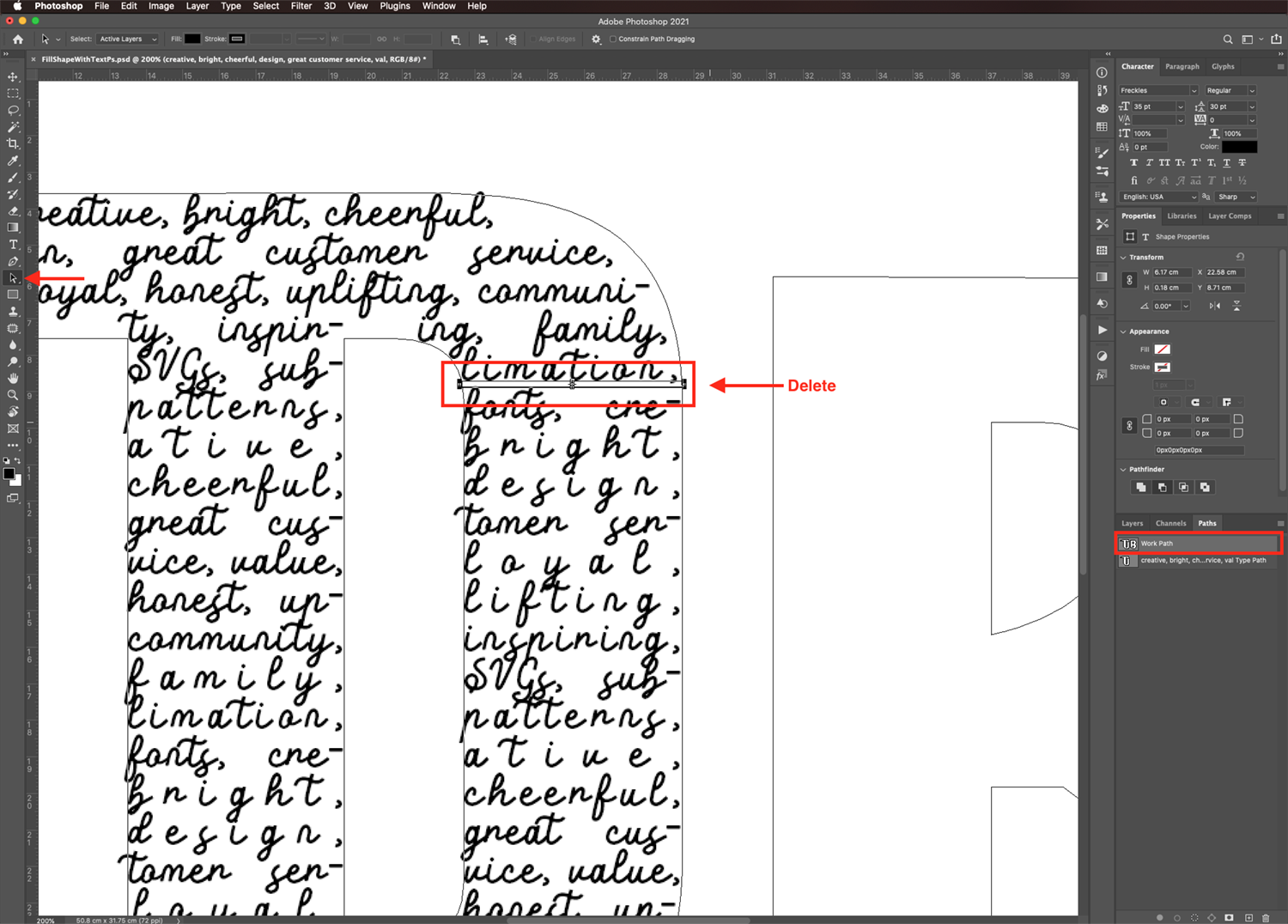 Fill A Shape With Text In Photoshop Design Bundles