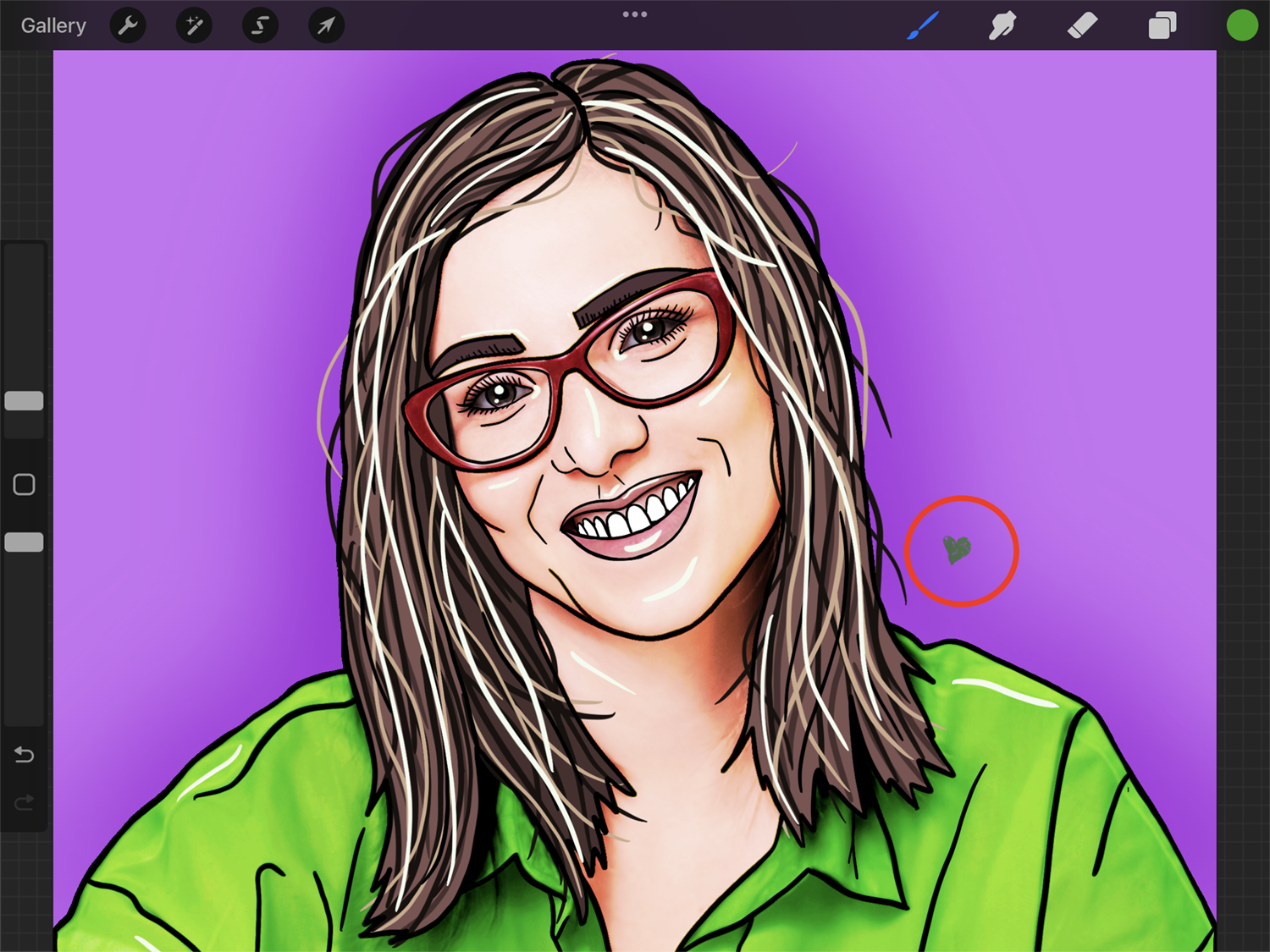 How to Find Which Layer a Stray Mark is on in Procreate 5