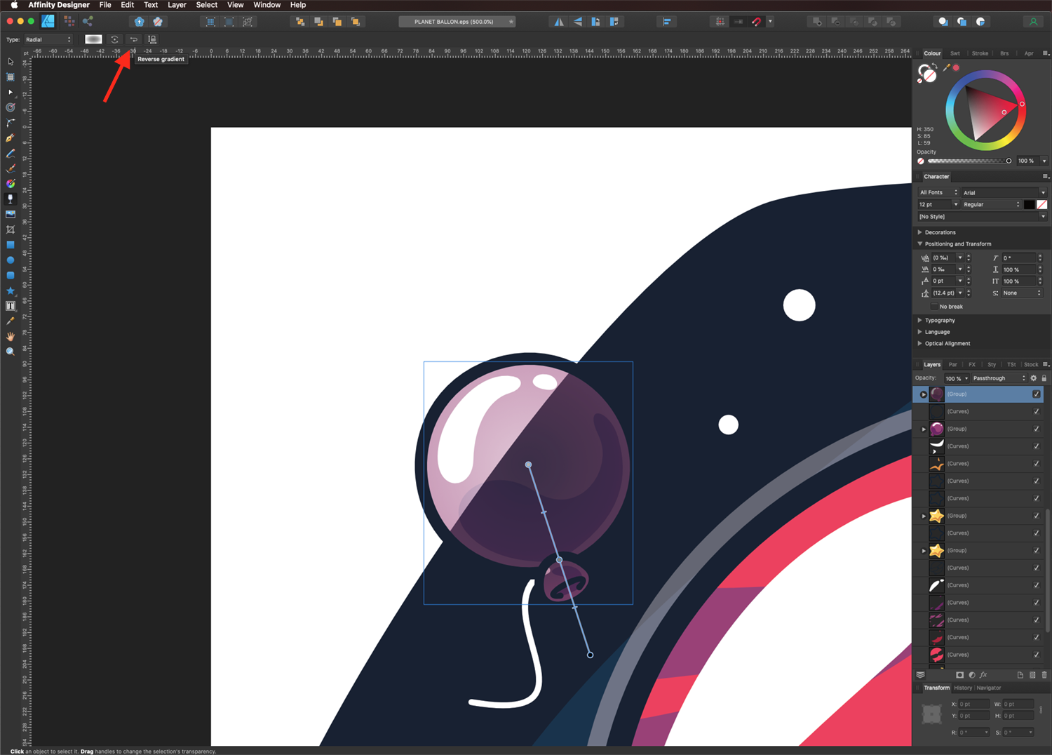 How to Use the Transparency Tool in Affinity Designer 12