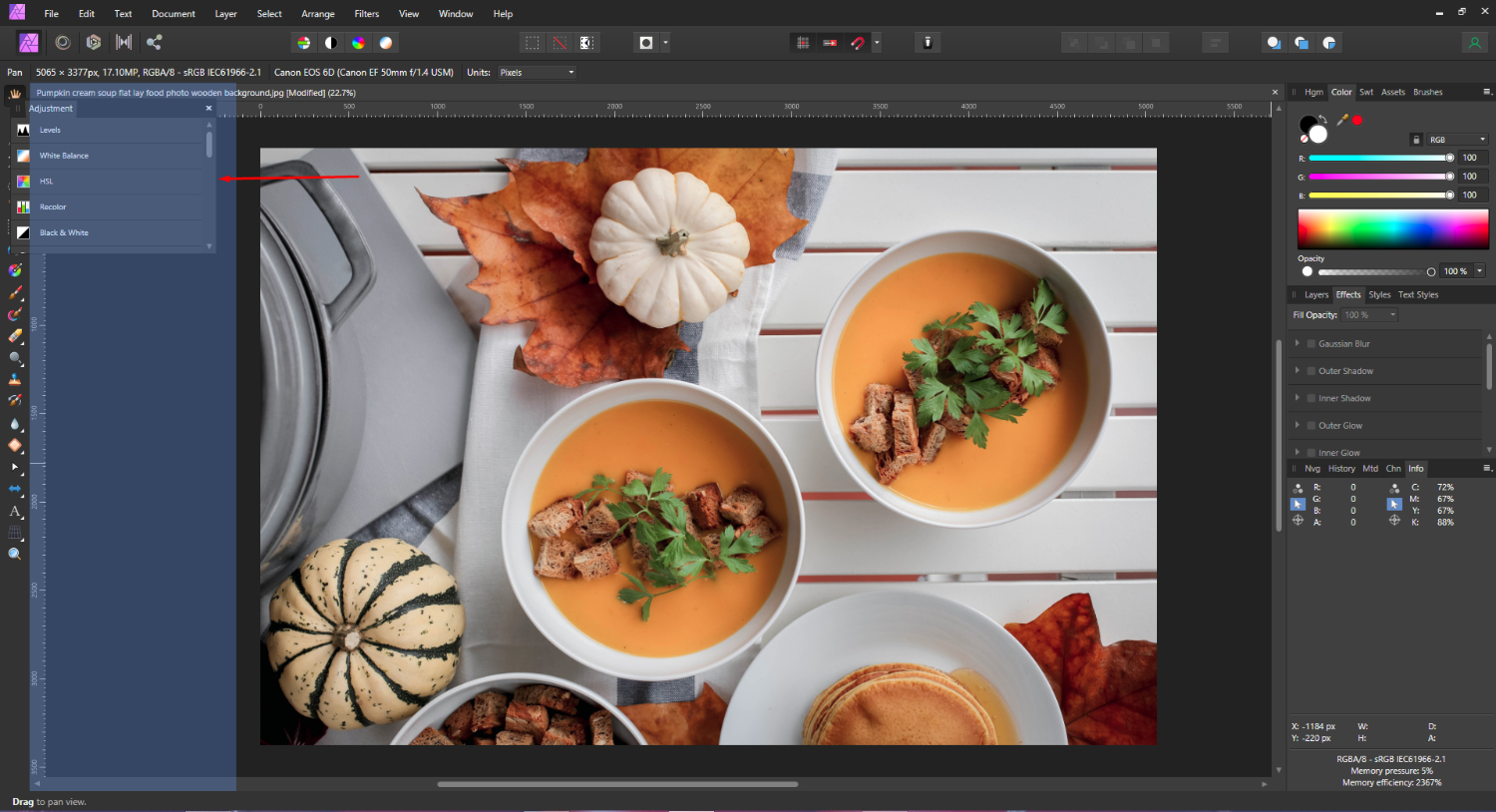 How to Create Presets in Affinity Photo 14