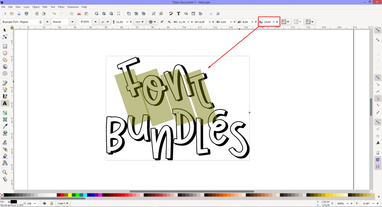 Kerning, Spacing and Changing Your Text in Inkscape 22