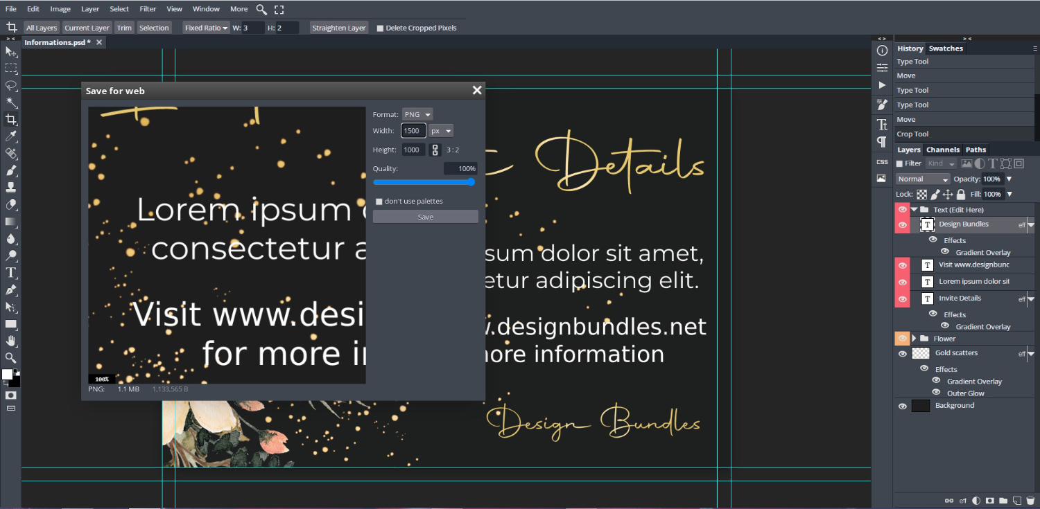 How to Edit a PSD Wedding Invite in DesignScape 9