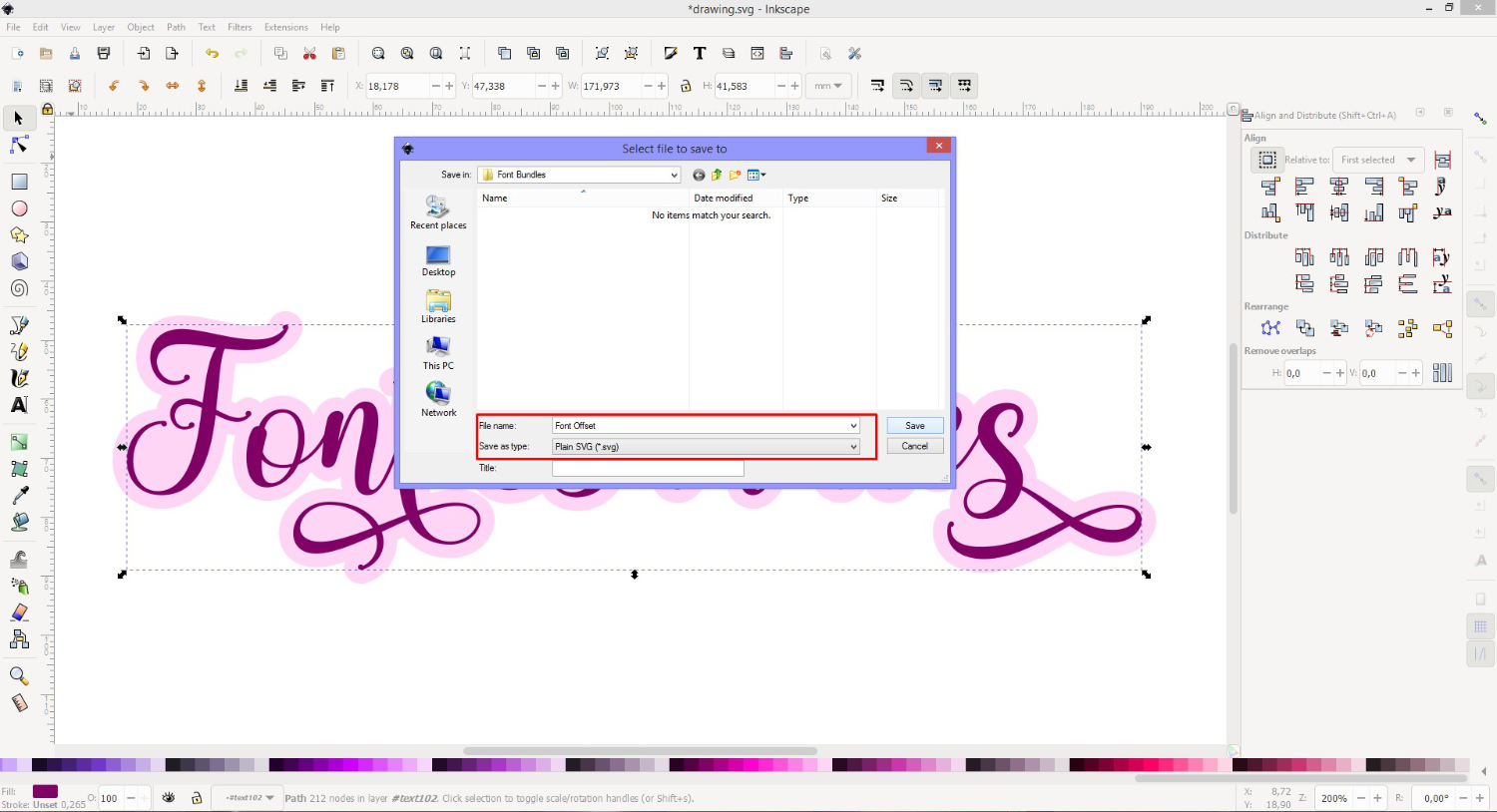 How to Create an Offset in Inkscape. 16