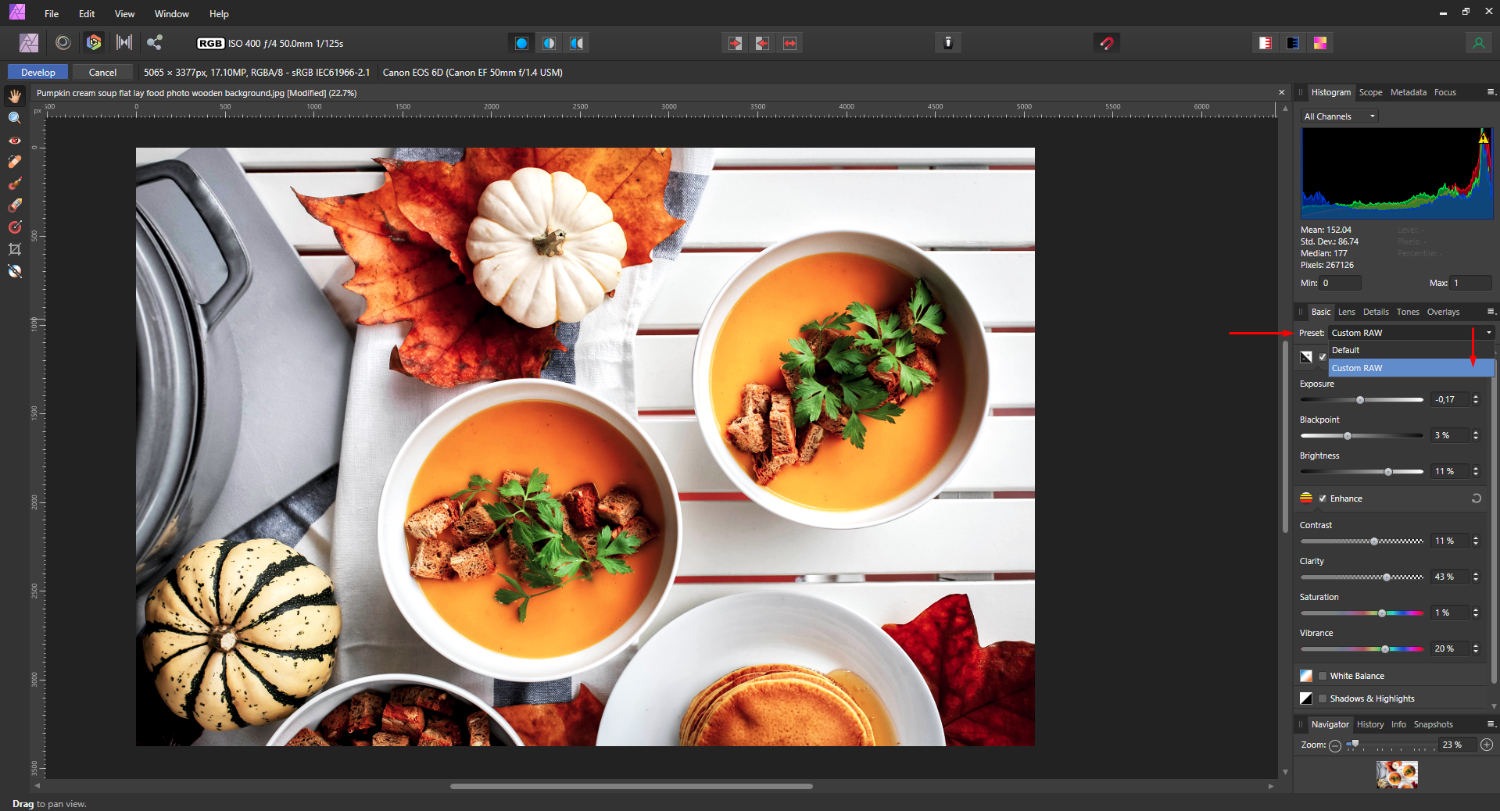 How to Create Presets in Affinity Photo 14