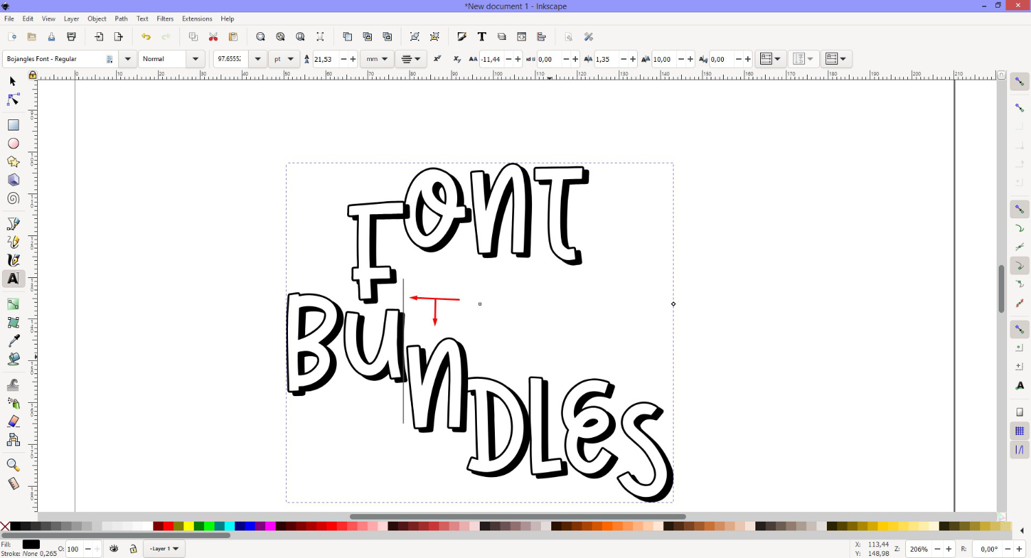 Kerning, Spacing and Changing Your Text in Inkscape 22