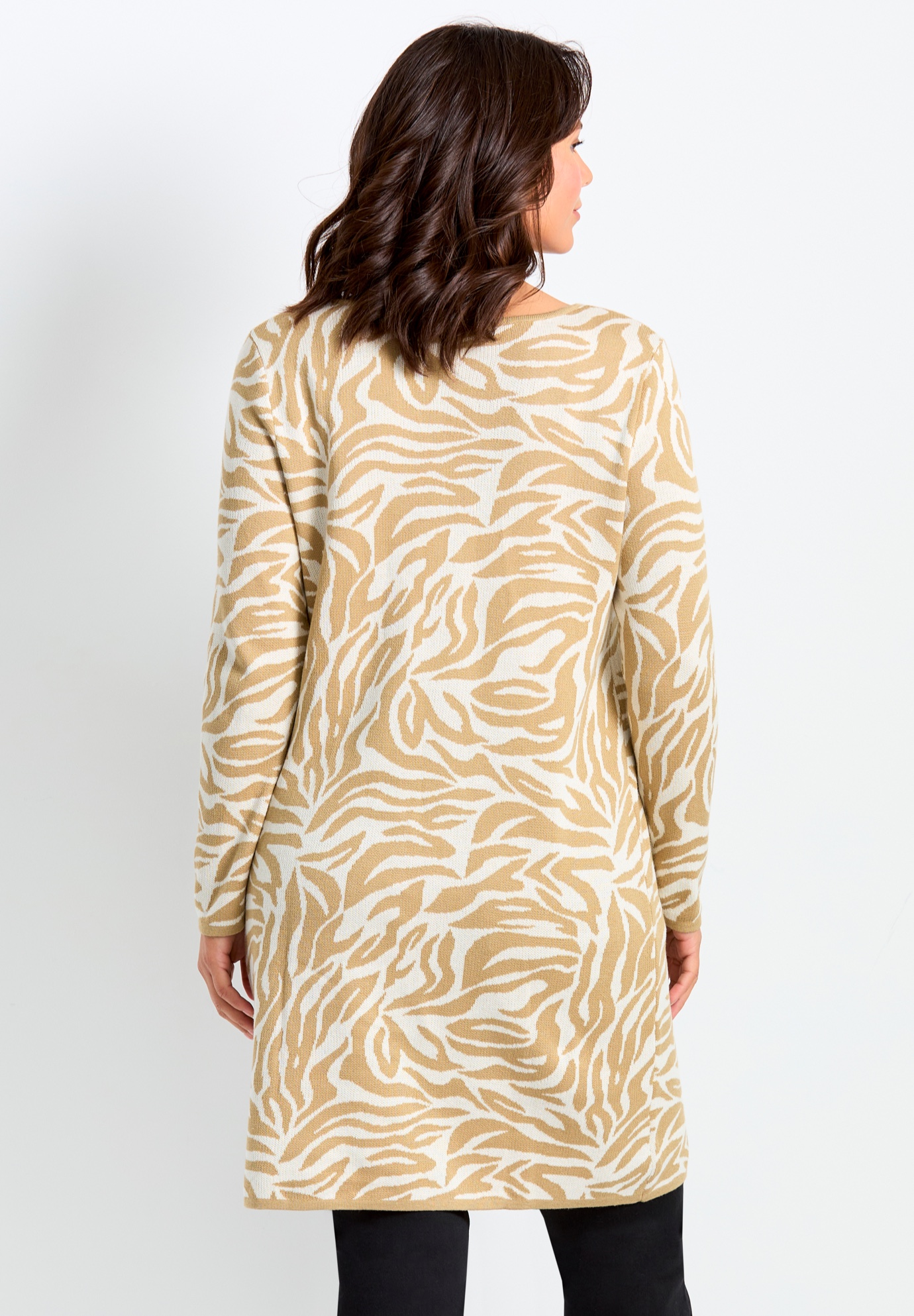 Avenue Women's Plus Size Open Front Sweater Cardigan - Picture 5 of 8