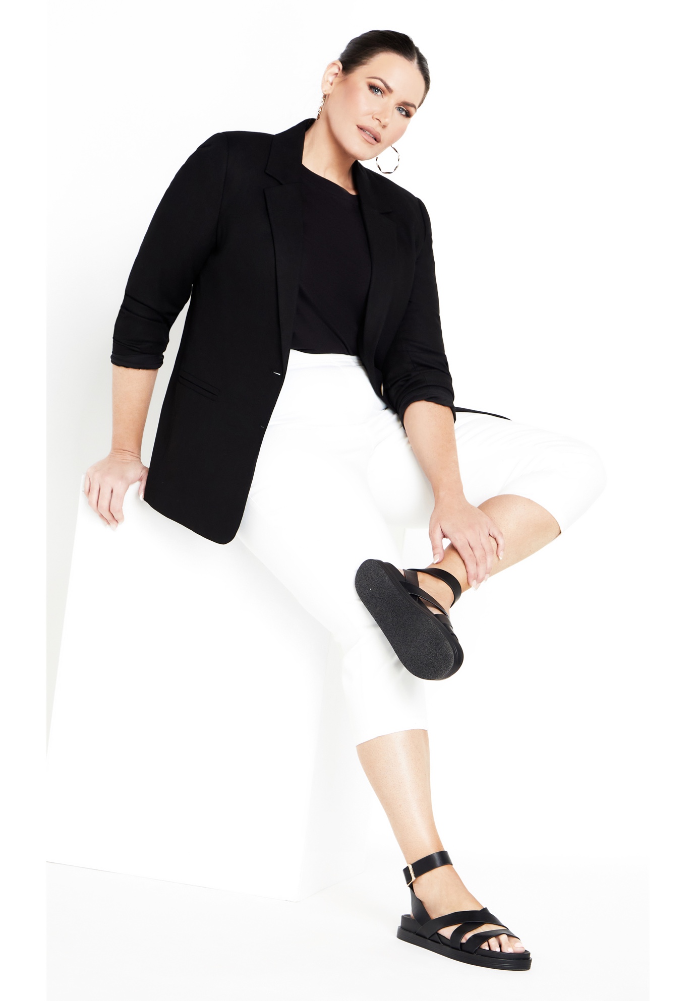 Avenue Women's Plus Size Butter Denim Pull On Crop Jean - Picture 29 of 30