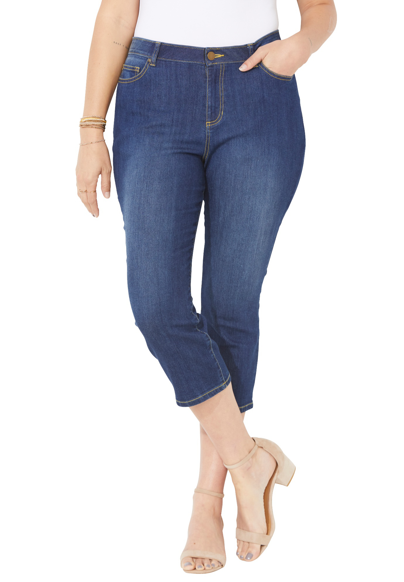 Plus Size Universal Denim Capri | eBay