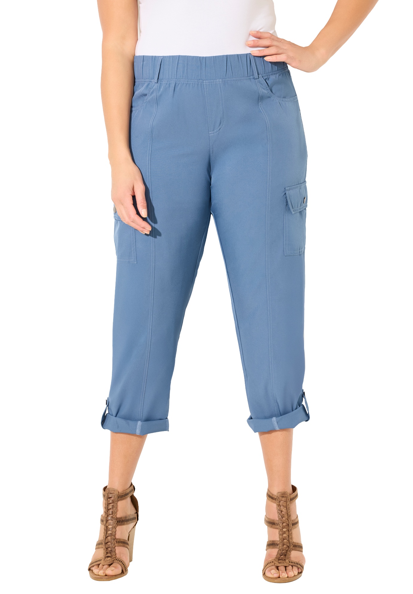 Catherines Women's Plus Size Ari Performance Convertible Cargo Pant - Picture 16 of 18