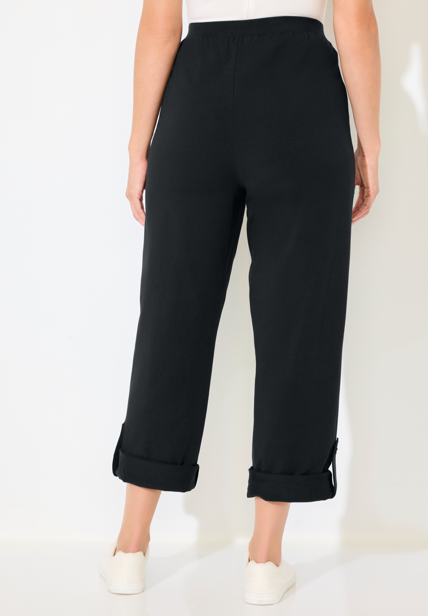 Catherines Women's Plus Size Suprema Studio Roll Tab Pant