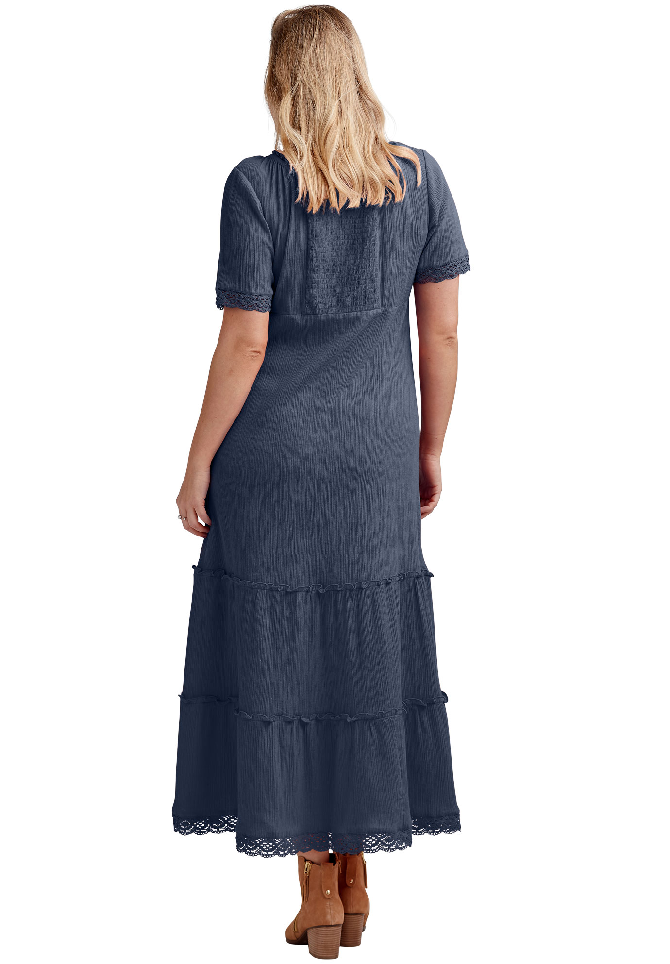 ellos Women's Plus Size Gauze Maxi Dress eBay