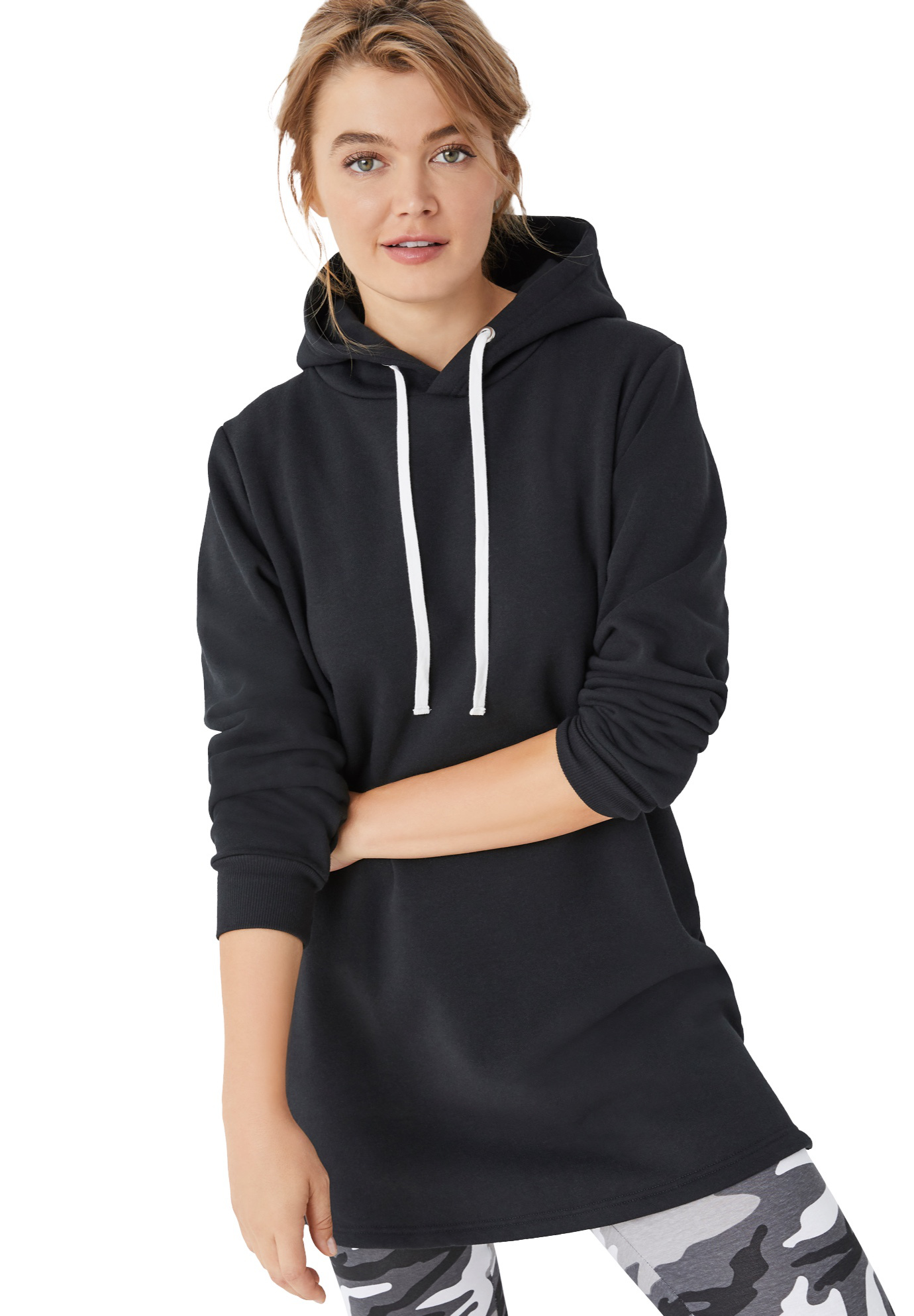 ellos Plus Size Hooded Sweatshirt Tunic - Picture 9 of 15